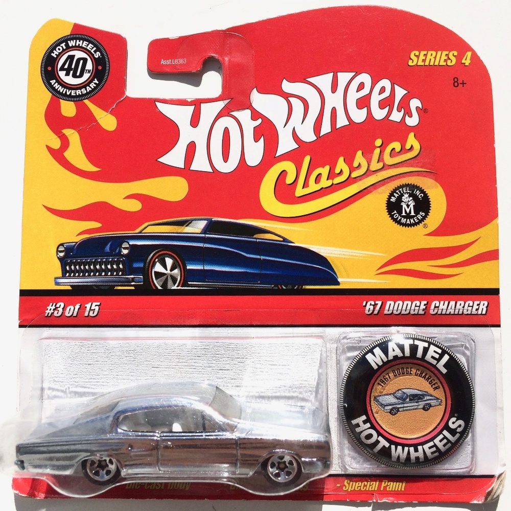 Hot Wheels Classics Silver Dodge Charger 40th Anniversary Series 4